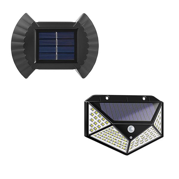 LED Outdoor Solar Interaction Wall Lamp 4 Pcs + Motion Sensor Light