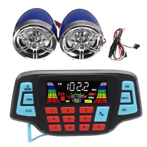 Motolab Motorcycle Speaker Bluetooth Audio System with USB/ TF/ FM