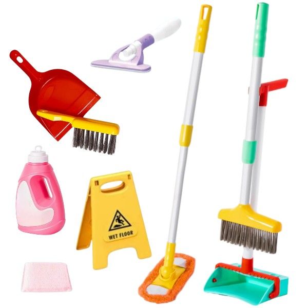 Mini Simulation Cleaning Toy Set For Pretend Play - Multicolor