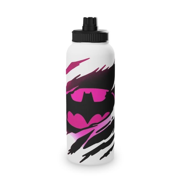 Pink &amp; Black Batman 850ml Aluminium Water Bottle
