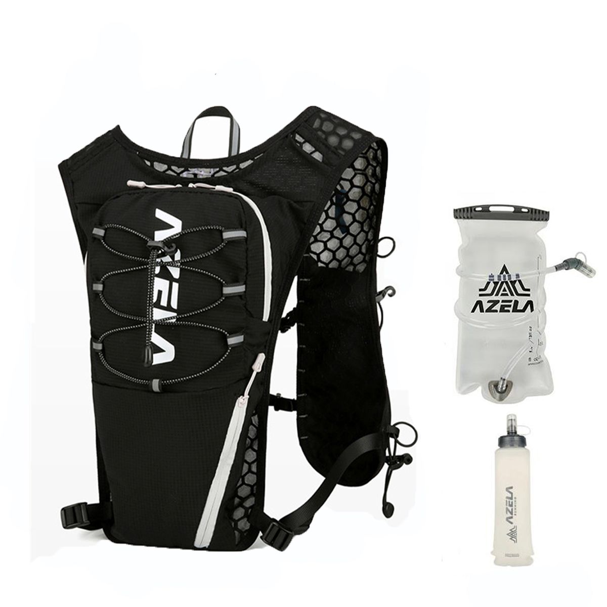 Trail Running Hydration Pack - 1.5L Bladder & 500ml Bottle
