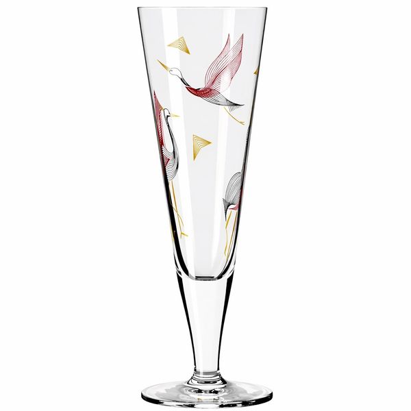 Ritzenhoff Goldnacht Champagne Flute Crystal Glass - Cranes