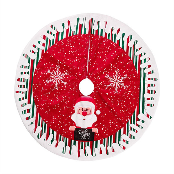 Christmas Tree Skirt Santa-Claus Xmas Tree Base Wrap Holiday Tree Ornaments