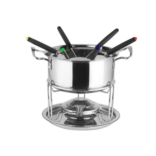Chenshia Trendy Fondue Set with Burner &amp; 6 Forks - Dining