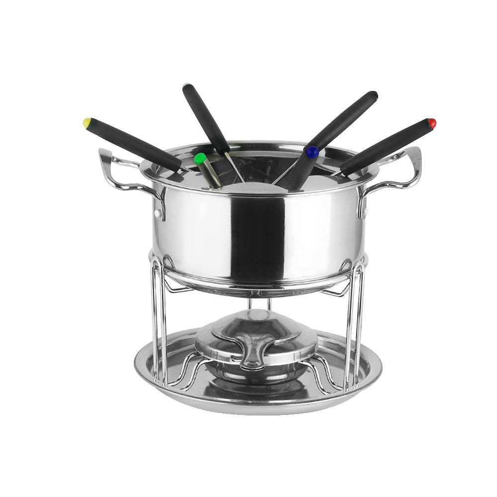 Chenshia trendy fondue set with burner 6 forks dining shop today