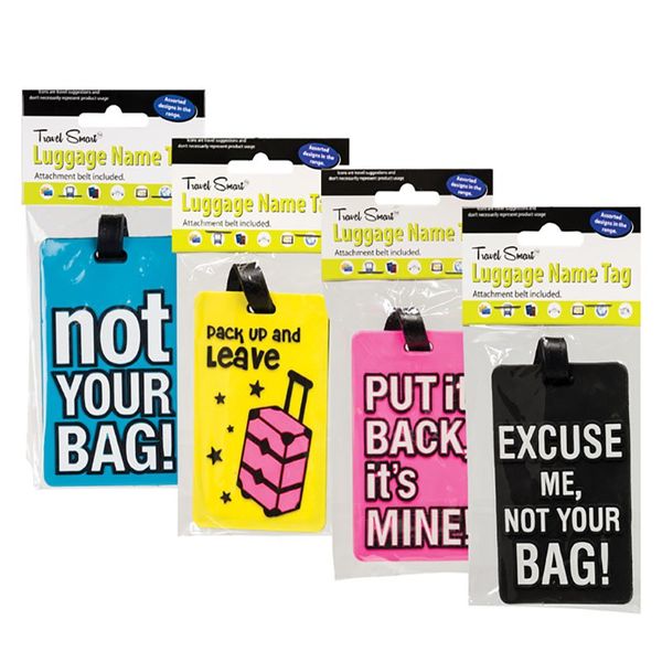Bulk Pack x 4 Travel Tag Name/Luggage