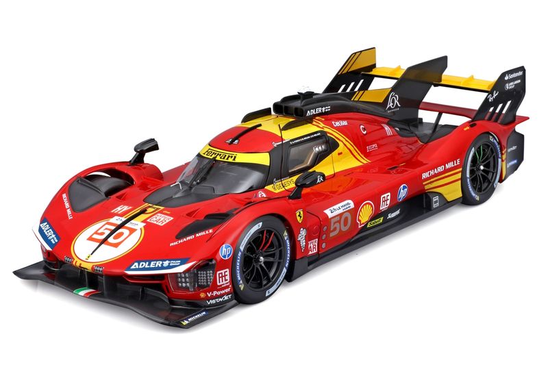 Bburago 1/18 Ferrari 499P LM Hypercar #50 Le Mans Champion '24 (27cm Long)