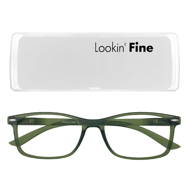 Square Green Reading Glasses image
