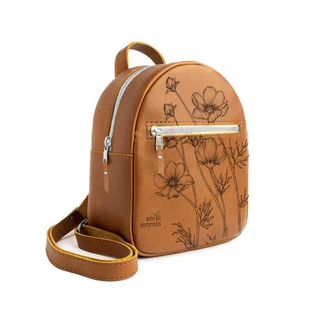 Small backpack purse online leather