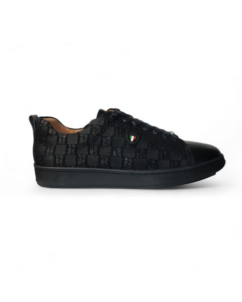 Enrico Coveri Black Lace Up Sneakers image