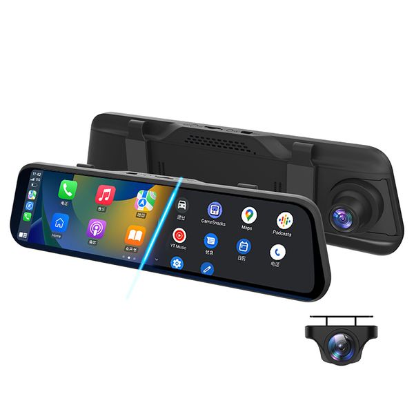 4K Mirror Dash Cam Backup Camera with Reverse Parking Y Wireless Connection