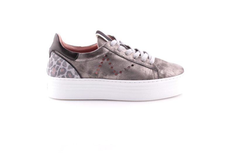 Women's Mouse Grey Leather Espadrille Sneaker