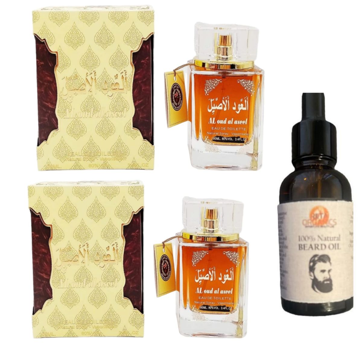 Gift Sets 2 Al Oud Al Aseel Perfumes &Beard Growth Oil Shop Today