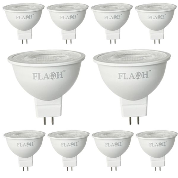 Flash MR16 - GU5.3 12V 5W LED Down light Globe 3000k pack of 10 -EMS
