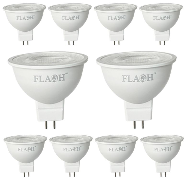 Flash MR16 - GU5.3 12V 5W LED Down light Globe 6000k pack of 10