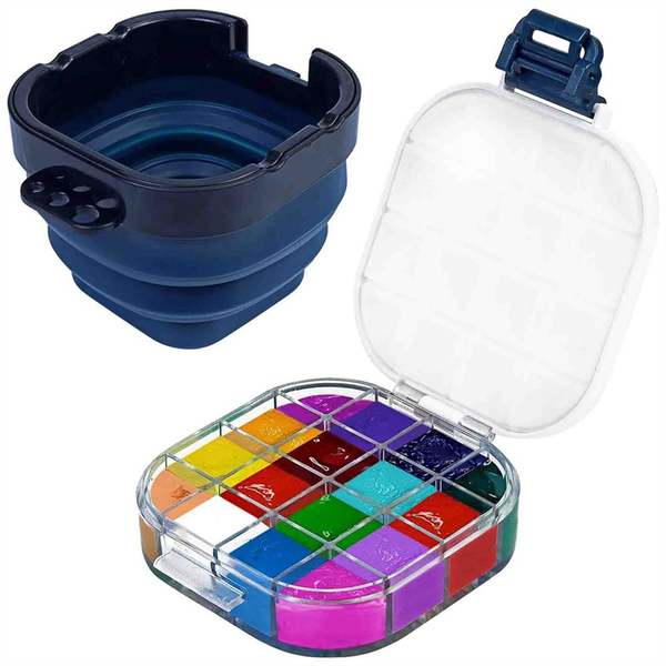 Airtight Paint Saver Storage Palette Box, 16-Well Palette Box