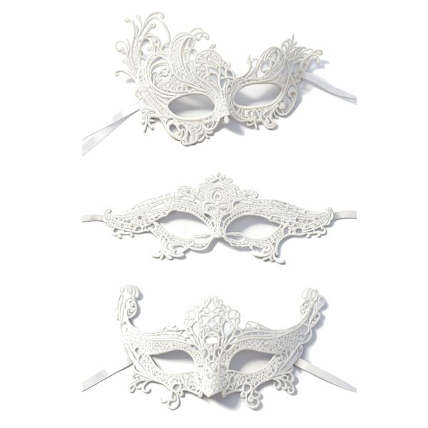 Lace Masquerade Masks Set Venetian Party Fancy Dress Up - 3 Piece