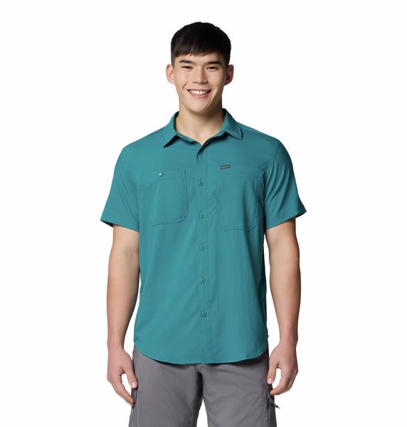 Columbia Men's Silver Ridge Utility Lite Short Sleeve Shirt River Blue