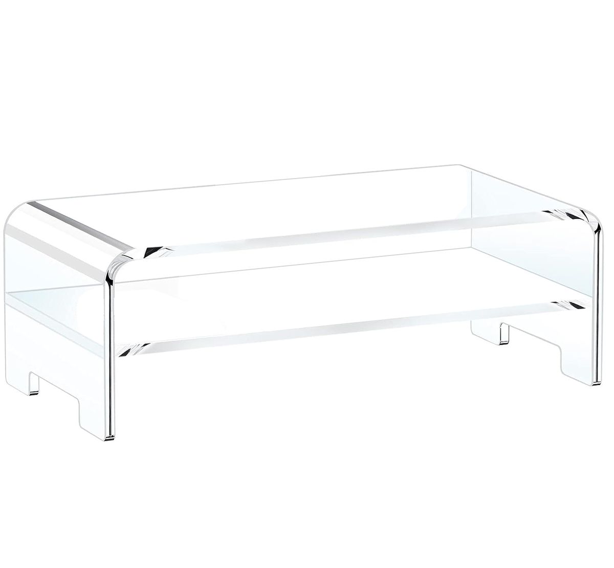 2 Tier Acrylic Monitor Laptop Stand Riser with Storage Space | Shop ...