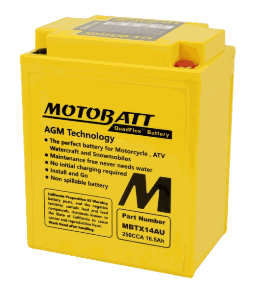 MOTOBATT Motorcycle Battery MBTX14AU