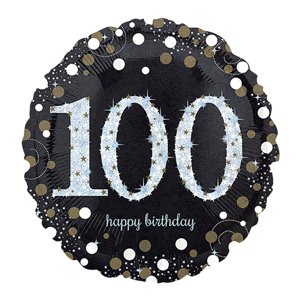 Foil Balloon 18 inch Birthday Sparkling 100th