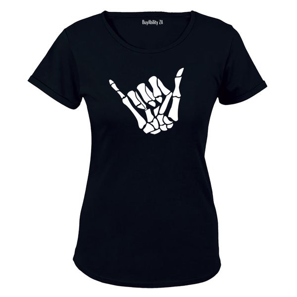 Shaka Skeleton Hand - Halloween - Ladies - T-Shirt