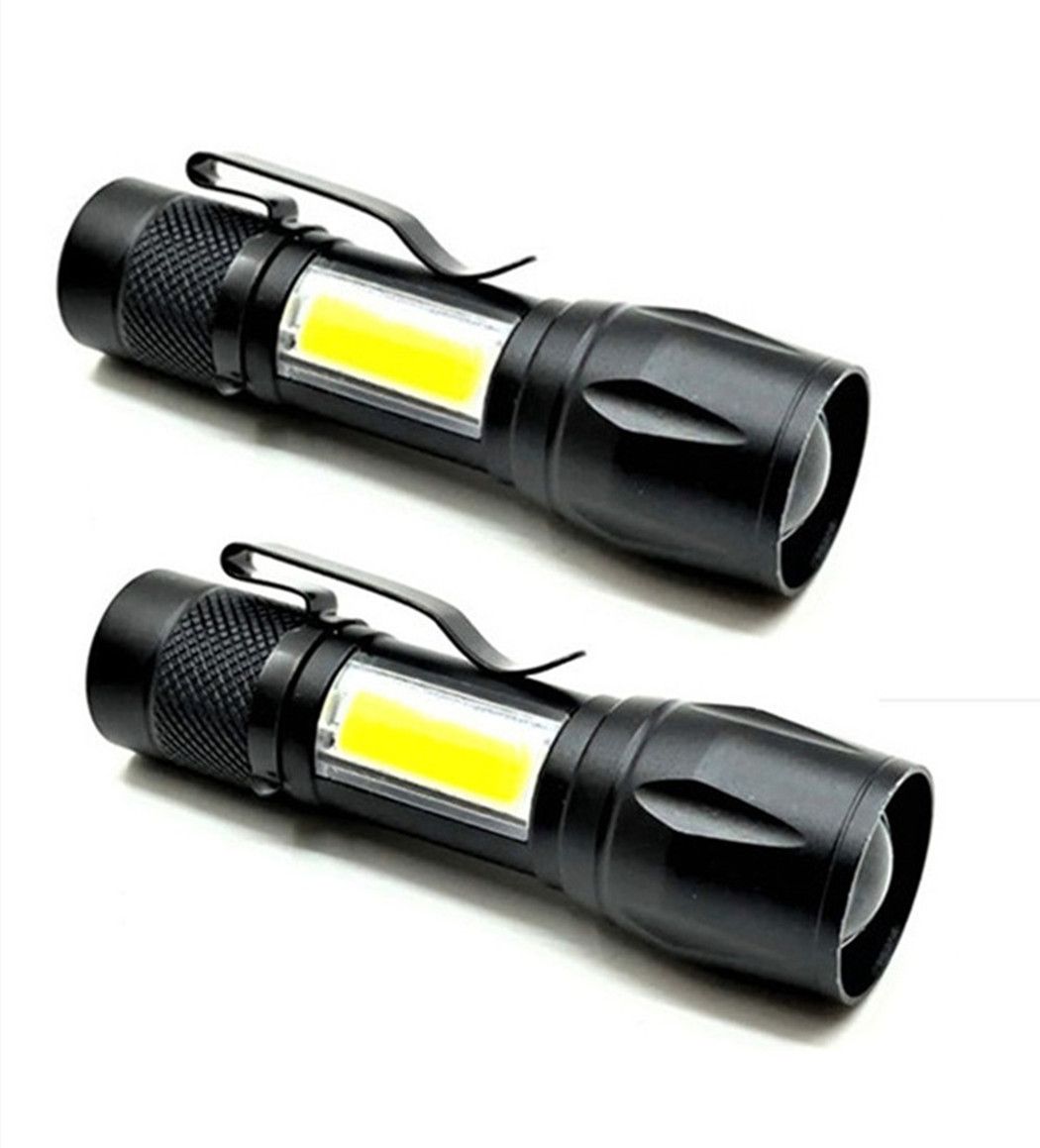 2 Pack Mini Torch with Zoom Function - USB Rechargeable | Shop Today