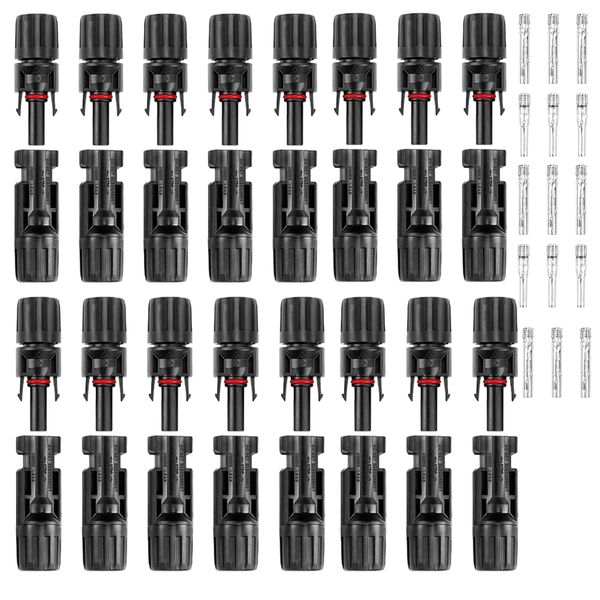 Solar Panel Cable Connectors IP67 Waterproof Solar Connector 15 Pairs