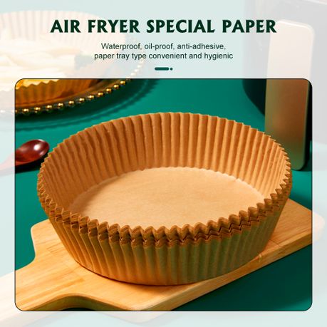 Air Fryer Paper Sheets 100 Pieces Air Fryer Disposable Paper Liner Baking Paper  Sheets Waterproof Non-stick Paper Liner For Stove Oven Microwave Hot A