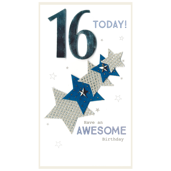 Greeting Card - Birthday 16th - Male