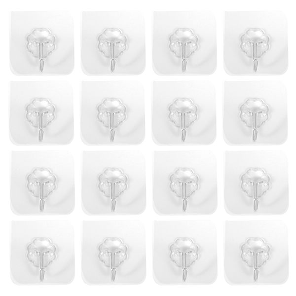 Waterproof Self-Adhesive Hook Heavy-Duty Wall Hook - 20 Piece