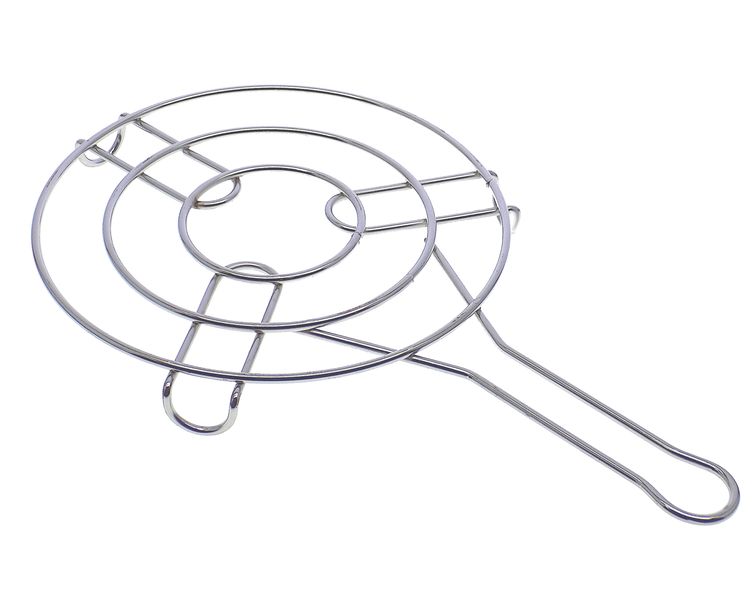 Elegant Trivet - Pot Rest Silver Round With Handle