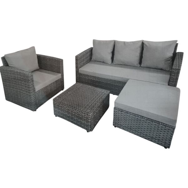 SMTE - TYT-1150 - HM 4-Piece Outdoor Patio Furniture Set (Grey)