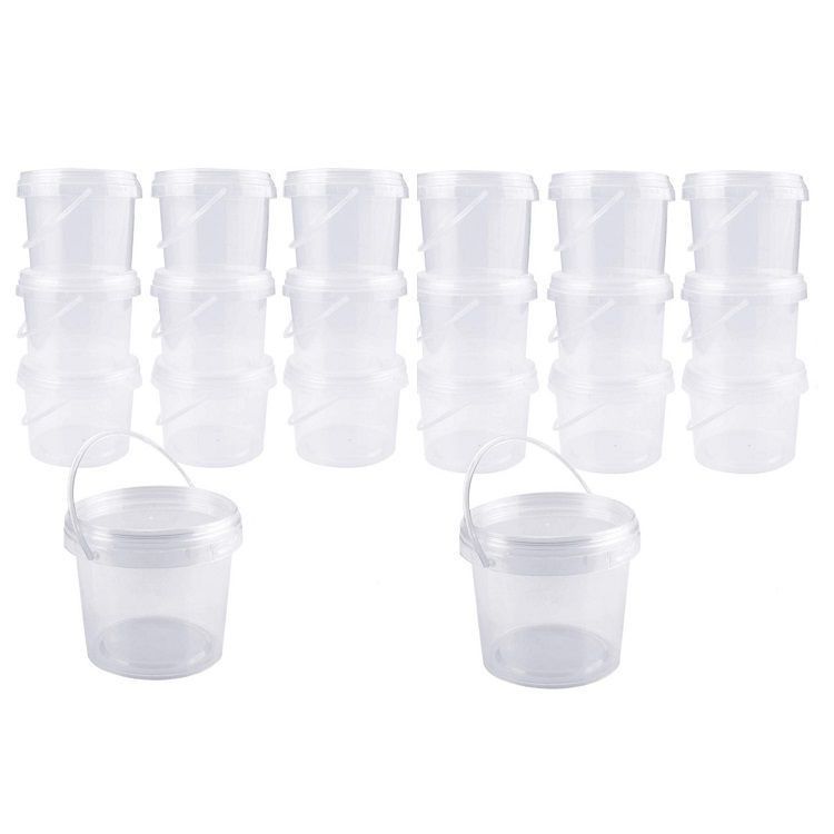 Clear Plastic Buckets With Lids 1 Litre Pack of 20 Shop Today. Get it Tomorrow!