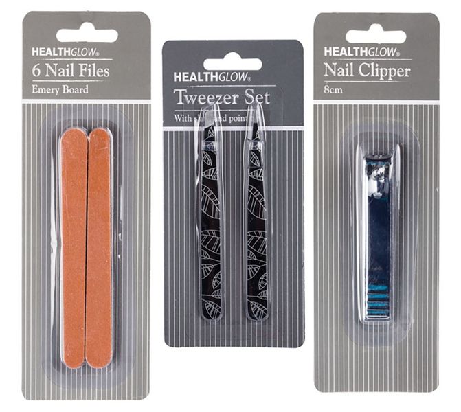 Nail Care Set - 2pc Stainless Tweezer, 6pc Nail Files &amp; Clipper