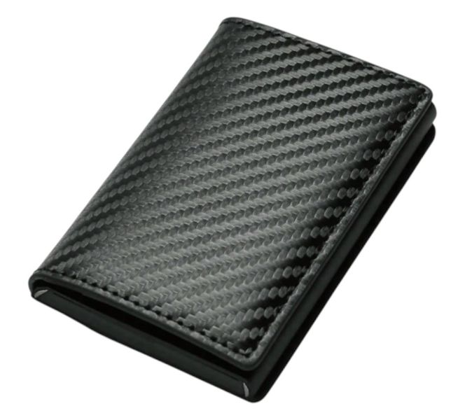 Men`s Black Slimline RFID Blocking Card Wallet