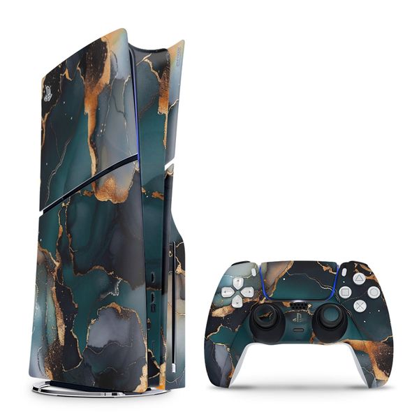 Decal Skin Compatible with PS5 Slim (Disc) - Abstract Purple Marble (Decal Only)