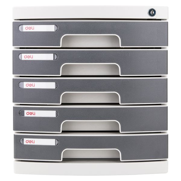 Deli File Cabinet Grey 5 drawers with lock