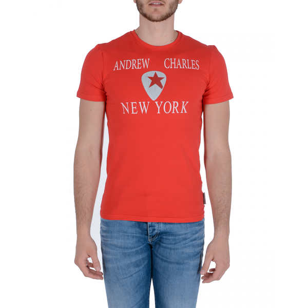 Andrew Charles Mens T-shirt Keita Red