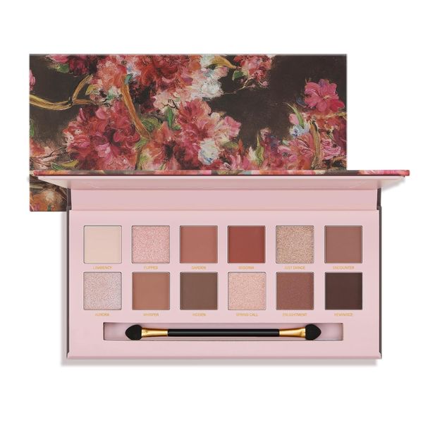 12-Color Matte &amp; Shimmer Eyeshadow Palette Set with Brush - Long Lasting