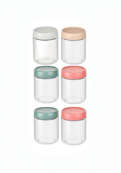 ElecTrek 6PCS-500ml Glass Storage Jars with lids for Grains and Snacks