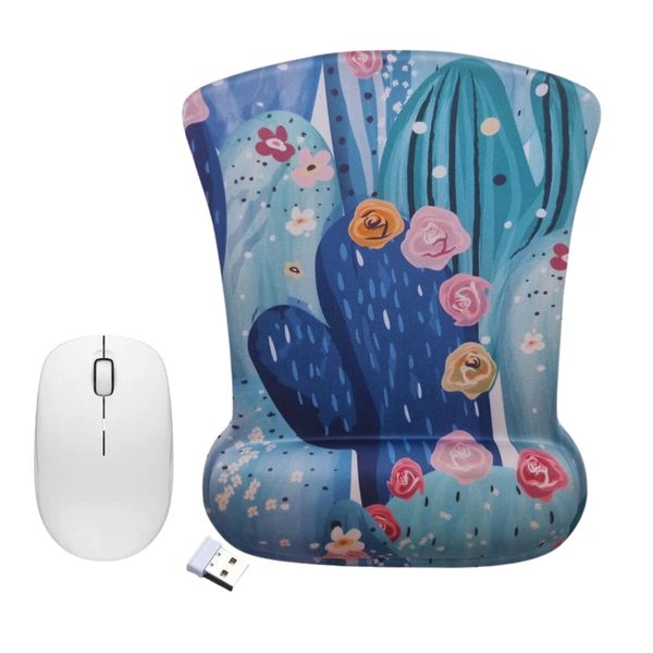 Under the Sea Animated Ergonomic Mousepad and Ezra Wireless Mouse