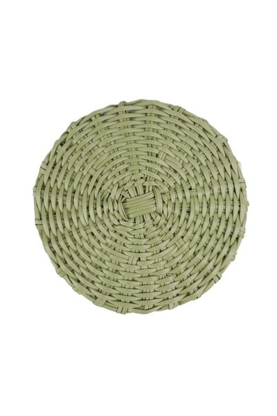 Woven Plastic Placemat Khaki Green