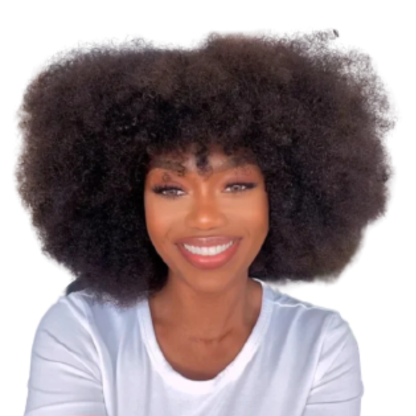 Brazilian Hair Afro Kinky Fringe Wig.