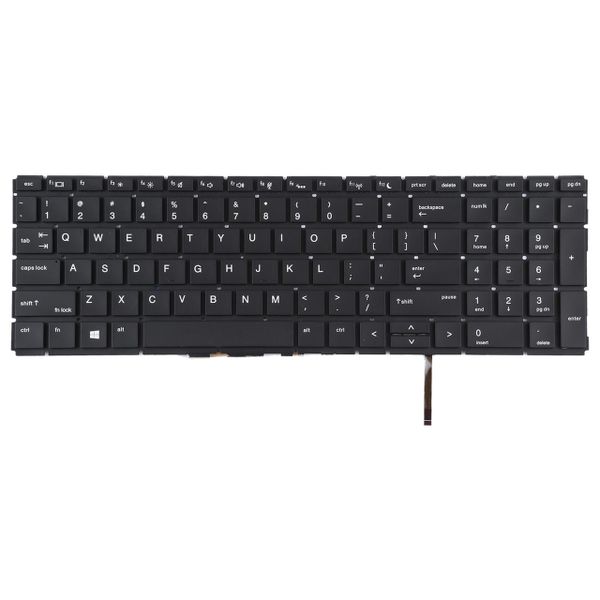 HP ProBook 450 G6 G7 455 G6 G7 Keyboard (with backlit keys)