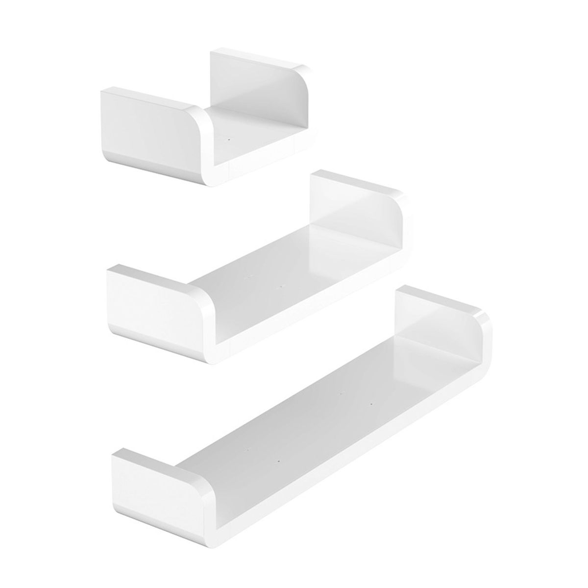 3Piece Wall Mounted, Wall Shelf for Bedroom, Bathroom Wall Shelves