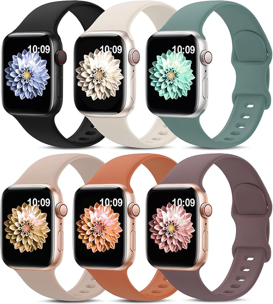 6 Pack Sport Bands Compatible with Apple Watch Band 38/40/41/42mm