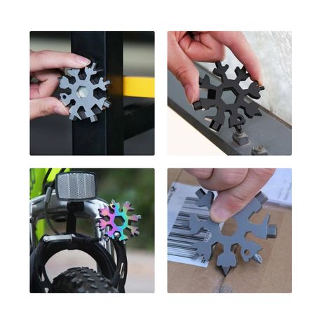 2 Pcs Snowflake Tools 18-in-1 Stainless Steel Snowflakes Multi-tool Fathers  Day Giftss for Husbands, Keychain Multitool New Tools and Gadgets Cool and  Unique Fathers Day Gift 