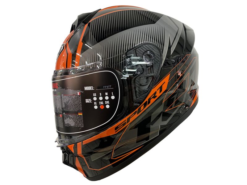 YOHE 977 9# Gloss Grey/Orange Helmet