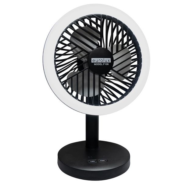 Eurolux - Rechargeable LED Mini Fan - Black